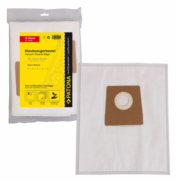 PATONA 10 sacs à poussière en non-tissé multicouches avec microfiltre BOSCH type D E F G