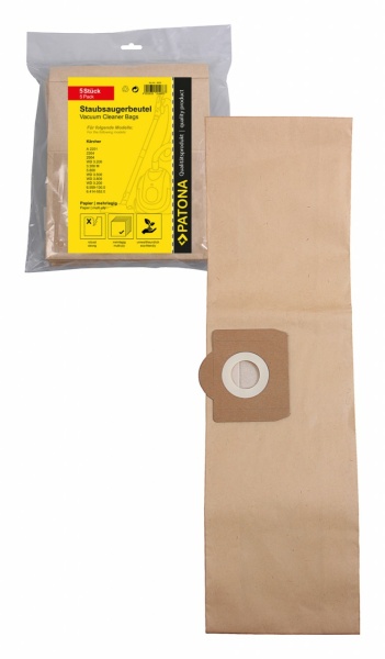 PATONA 5 vacuum cleaner bags multi-ply paper f. Kärcher A 2201 2204 2504 3.300M 5.800 WD 3.200 3.500