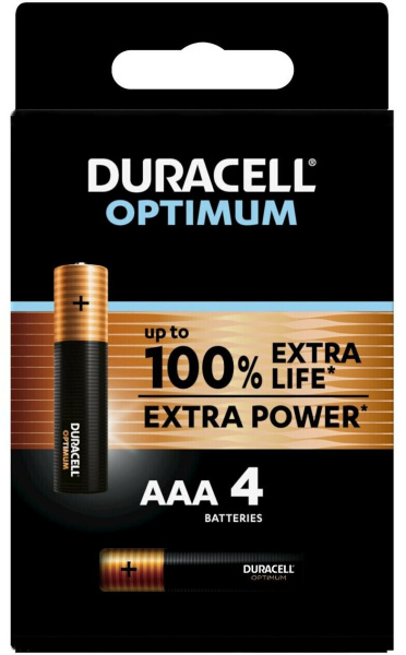 Duracell Optimum AAA / Micro / LR03, 1,5V, 4 Stück