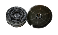 Activated carbon filter set (2pcs.) Type58 143mmØ for whirlpool extractor hood like 484000008782 AKB000/1